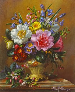 AB1112 Peonies, Bluebells and Primulas