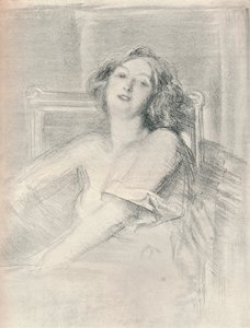Lithograph Portrait of a Woman by Albert de Belleroche