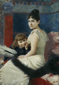 Irene von Keller with Son Balthasar by Albert von Keller