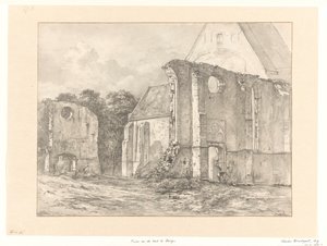 The Church Ruins in Bergen by Albertus Brondgeest
