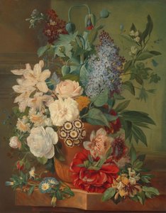 Flowers in a Terra Cotta Vase