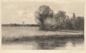 A Sun-dappled Meadow by a River by Albion Bicknell