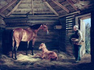 English Mare with Her Foals, 1833