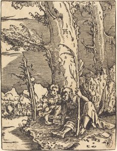 Saint Christopher Seated by a River Bank