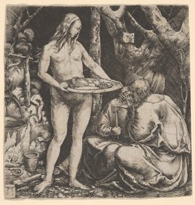 Temptation of Two Hermits by Albrecht Altdorfer