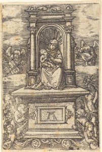 The Beautiful Virgin of Regensburg on an Altar by Albrecht Altdorfer
