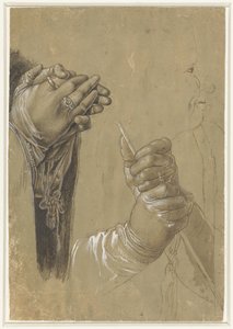 Hands and a Profile Head