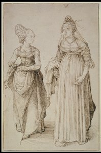 A Lady from Nuremberg and a Lady from Venice by Albrecht Dürer