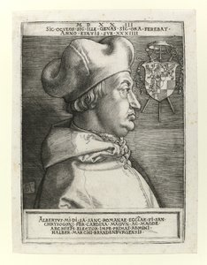 Cardinal Albert of Brandenburg, 1523 by Albrecht Dürer
