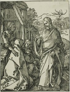 Christ Taking Leave of His Mother, from The Small Woodcut Passion