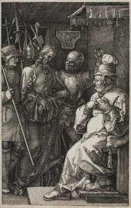 Christ before Caiaphas, from The Engraved Passion