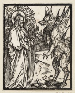 Temptation of Christ (43 Religious Themes) by Albrecht Dürer
