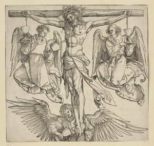Christ on the Cross with Three Angels by Albrecht Dürer