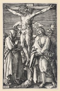 Christ on the Cross between Mary and John (Engraving Passion) by Albrecht Dürer