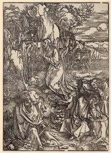 Christ on the Mount of Olives, Plate 3 of the Series "The Great Passion" by Albrecht Dürer
