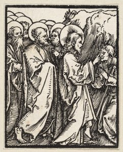 Christ Healing a Blind Man (from: Postilla, 43 Woodcuts) by Albrecht Dürer