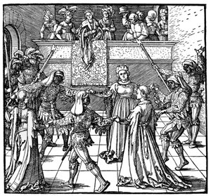 Dance by Torchlight, Augsburg by Albrecht Dürer
