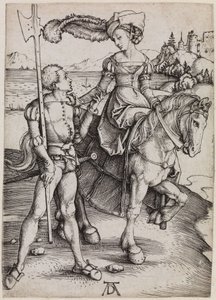 The Maiden on Horseback and the Landsknecht by Albrecht Dürer