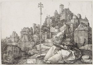 Saint Anthony Before the City by Albrecht Dürer