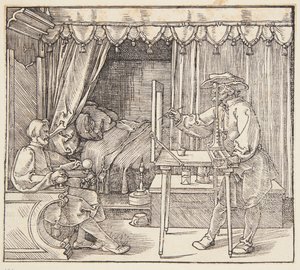 Draftsman Drawing a Portrait by Albrecht Dürer