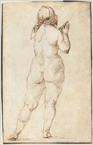 Female Nude Praying by Albrecht Dürer