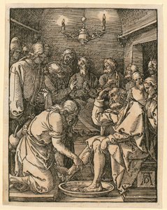 Foot Washing, Sheet 10 from the Series "Small Woodcut Passion" by Albrecht Dürer