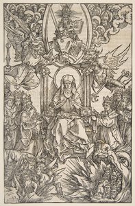 Illustration from Revelations Sancte Birgitte, Koberger Nuremberg 1502 German Text by Albrecht Dürer