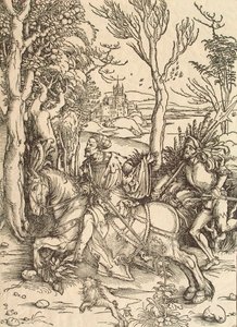 Knight and Lansquenet, c1497 by Albrecht Dürer