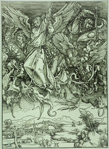 The Apocalypse (Latin Edition): Saint Michael Overcoming the Dragon (Bartsch 72) by Albrecht Dürer