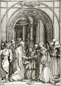 The Life of the Virgin: The Marriage of the Virgin (Bartsch 82) by Albrecht Dürer