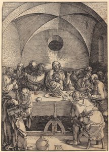 Last Supper, Plate 2 of the Series "The Great Passion" by Albrecht Dürer