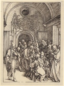 Mary on the Crescent Moon, Plate 1 from the series "The Life of Mary" by Albrecht Dürer