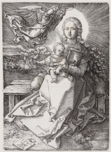 Mary, Crowned by an Angel by Albrecht Dürer