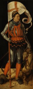 Paumgartner Altar: Stephan Paumgartner as St. George, Backside: Annunciation to Mary