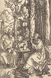 Saint Anthony and Saint Paul in the Wilderness by Albrecht Dürer