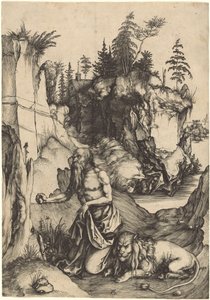 Saint Jerome Penitent in the Wilderness by Albrecht Dürer