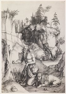 Saint Jerome Penitent in the Wilderness by Albrecht Dürer