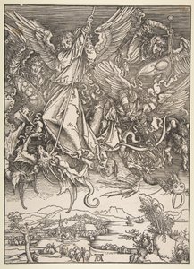 Saint Michael Fighting the Dragon, from "The Apocalypse" by Albrecht Dürer
