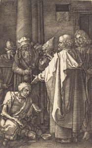 Saint Peter and Saint John Healing a Cripple at the Gate of the Temple by Albrecht Dürer