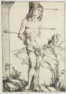 Saint Sebastian tied to a column (Bartsch 56) by Albrecht Dürer