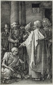 Saints Peter and John Healing a Cripple at the Gate of the Temple by Albrecht Dürer