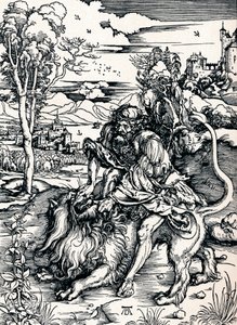Samson Rending the Lion, 1497, 1906 by Albrecht Dürer
