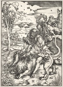 Samson and the Lion by Albrecht Dürer