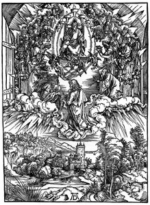 Scene from the Apocalypse, St John before God the Father and the Twenty-Four Elders, 1498 by Albrecht Dürer