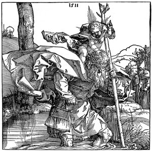 St Christopher Carrying the Infant Christ by Albrecht Dürer