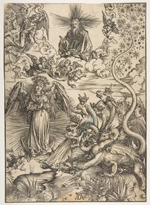 The Apocalyptic Woman, from The Apocalypse, Latin Edition, 1511 by Albrecht Dürer
