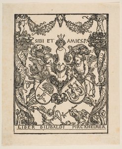 The Book Plate of Wilibald Pirckheimer by Albrecht Dürer