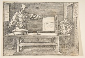 The Draughtsman of the Lute by Albrecht Dürer