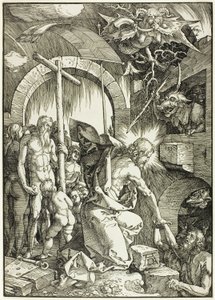 The Harrowing of Hell - Christ in Limbo, Plate Nine from The Large Passion by Albrecht Dürer