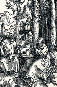 The Hermits St Anthony and St Paul by Albrecht Dürer